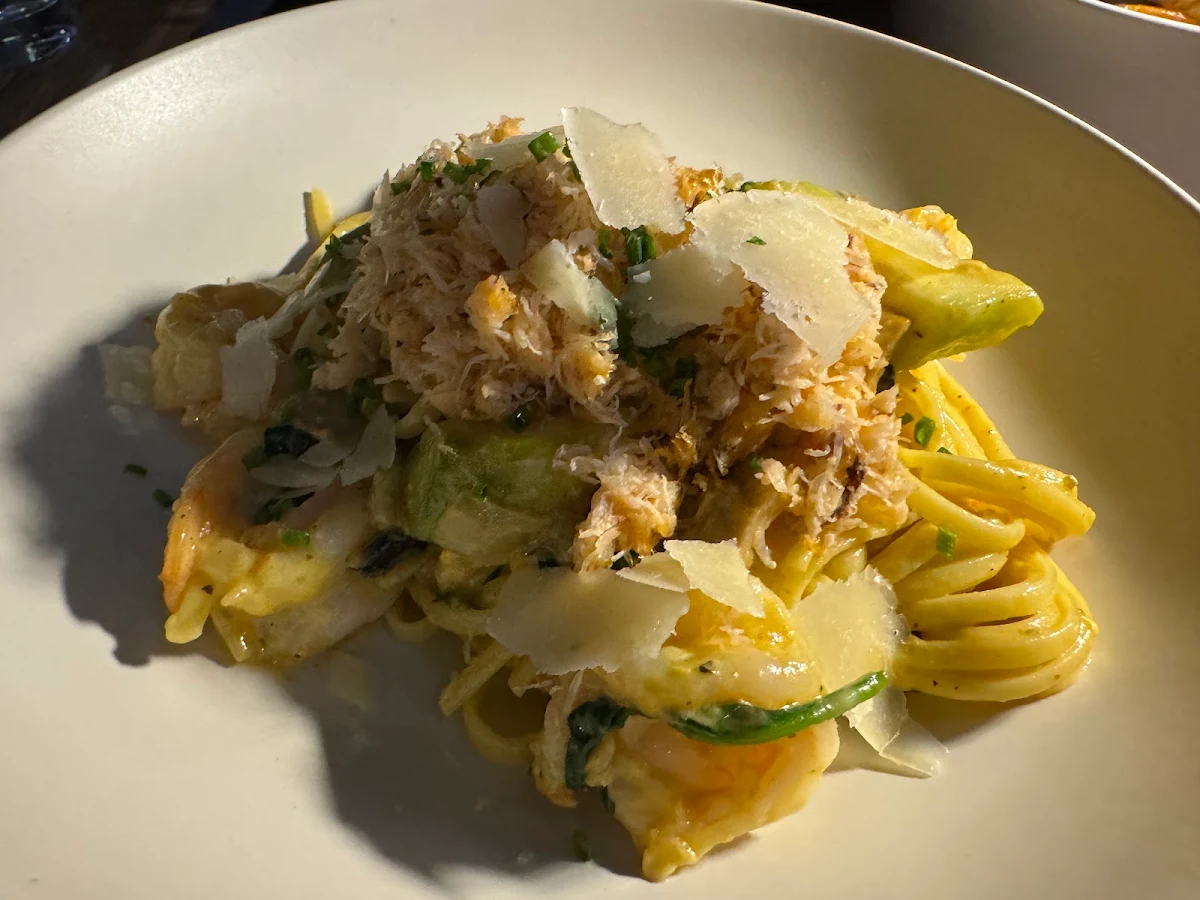 Crab and Shrimp Linguine