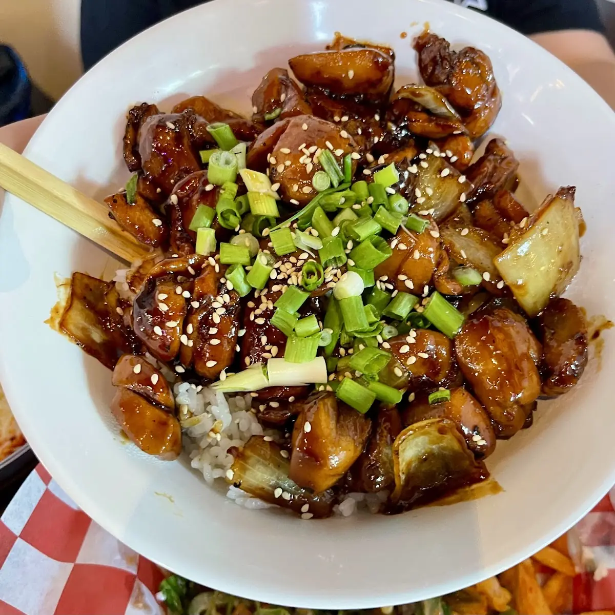 Soy Garlic Chicken Rice Bowl