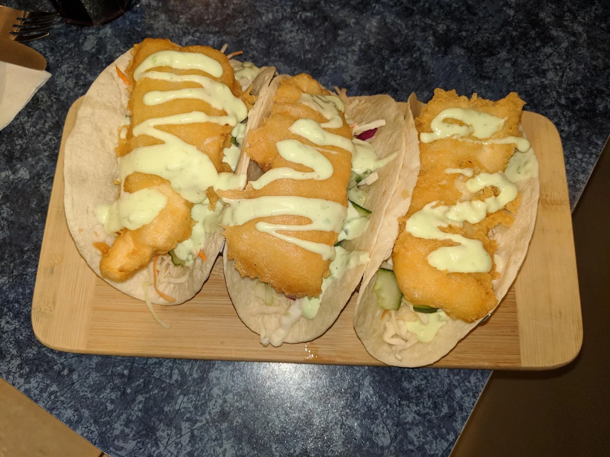 Halibut Fish Tacos, Kingsway Fish & Chips