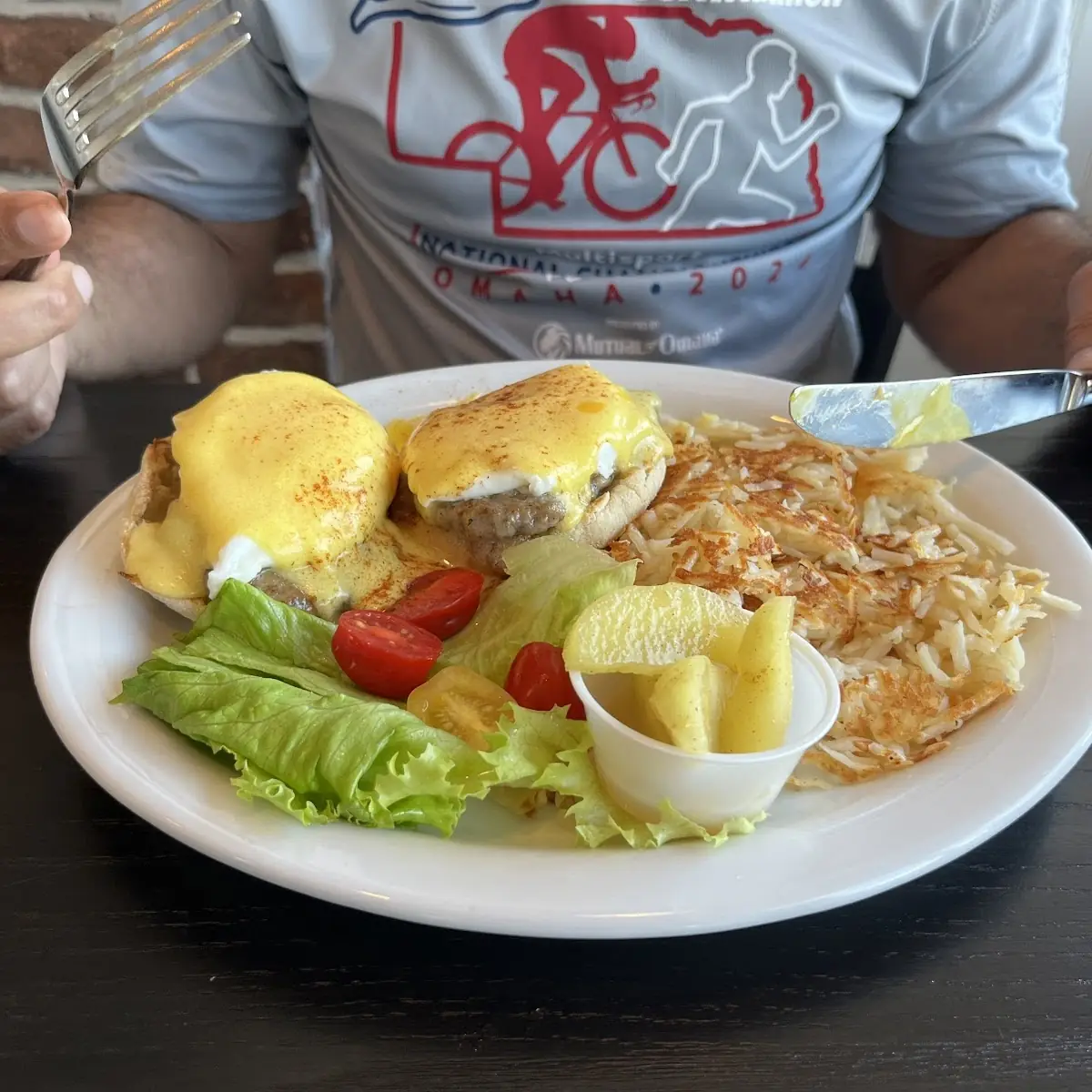 Eggs Benedict with Sausage