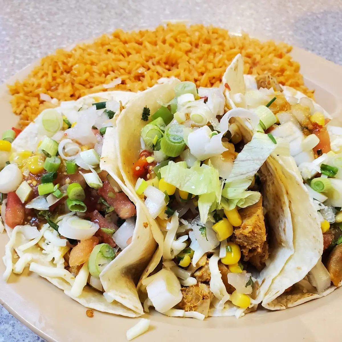 Chicken Tacos with Rice