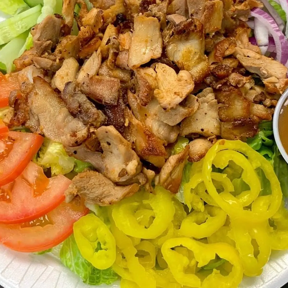 Pita Chips & Chicken Shawarma