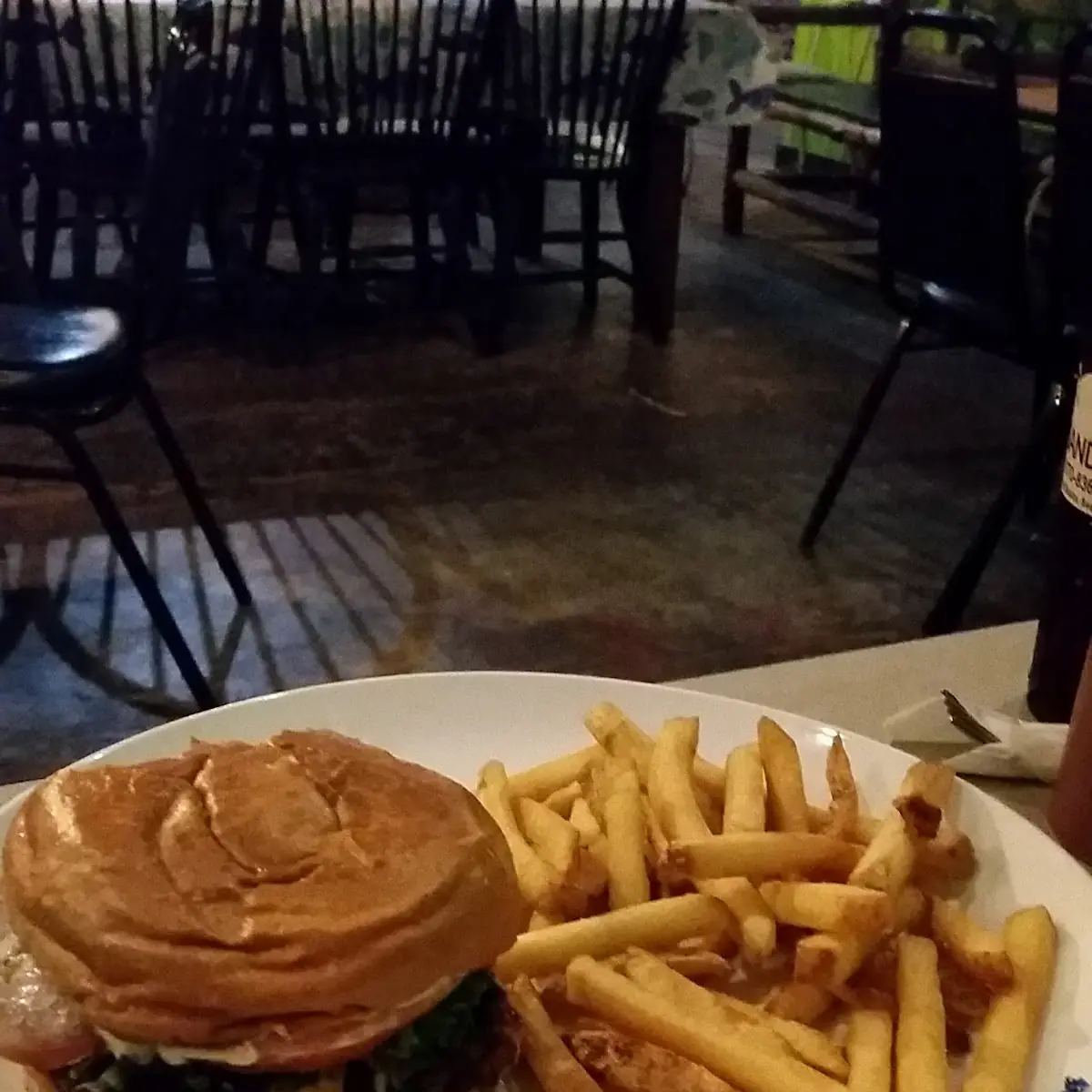 Cheese Burger with French Fries