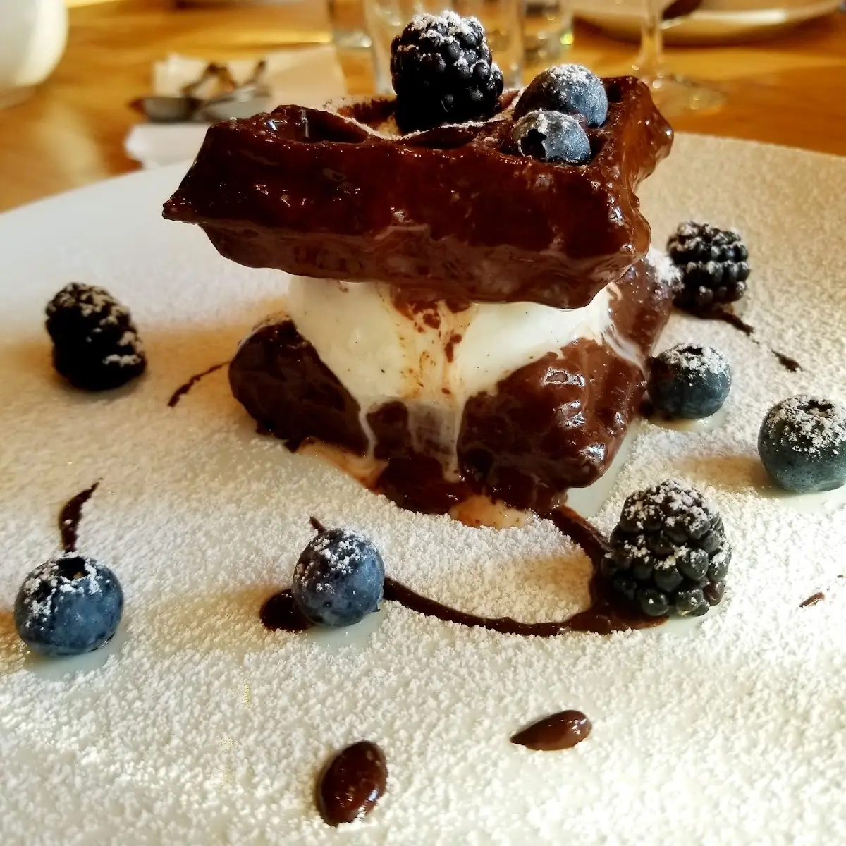 Chocolate-Dipped Waffle Sandwich