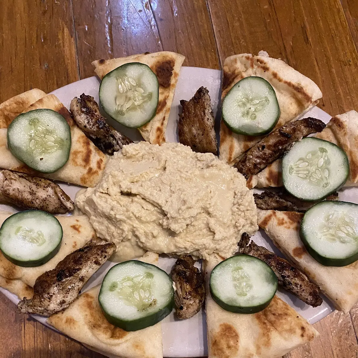 Blackened Chicken and Hummus