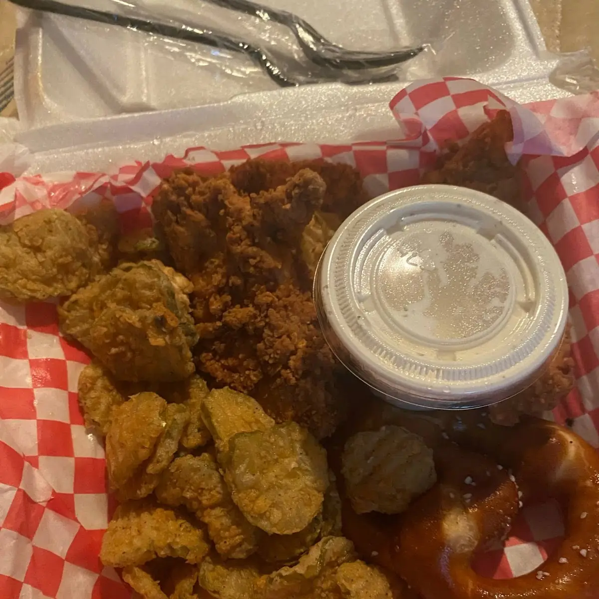 Fried Pickles with Chicken Tenders