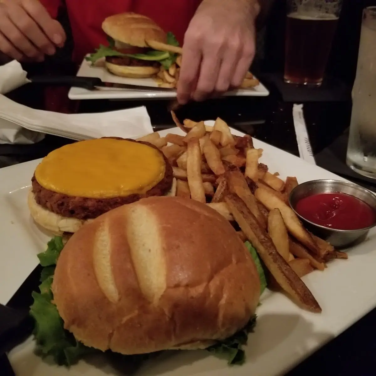 Impossible Burger with Vegan Cheese