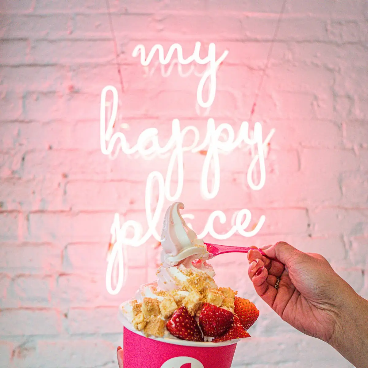 Oat Milk Strawberry Soft Serve V