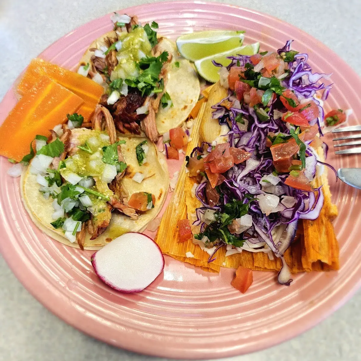 Tamales & Carnitas Tacos