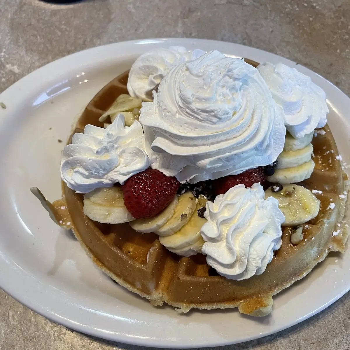 Banana Split Waffle