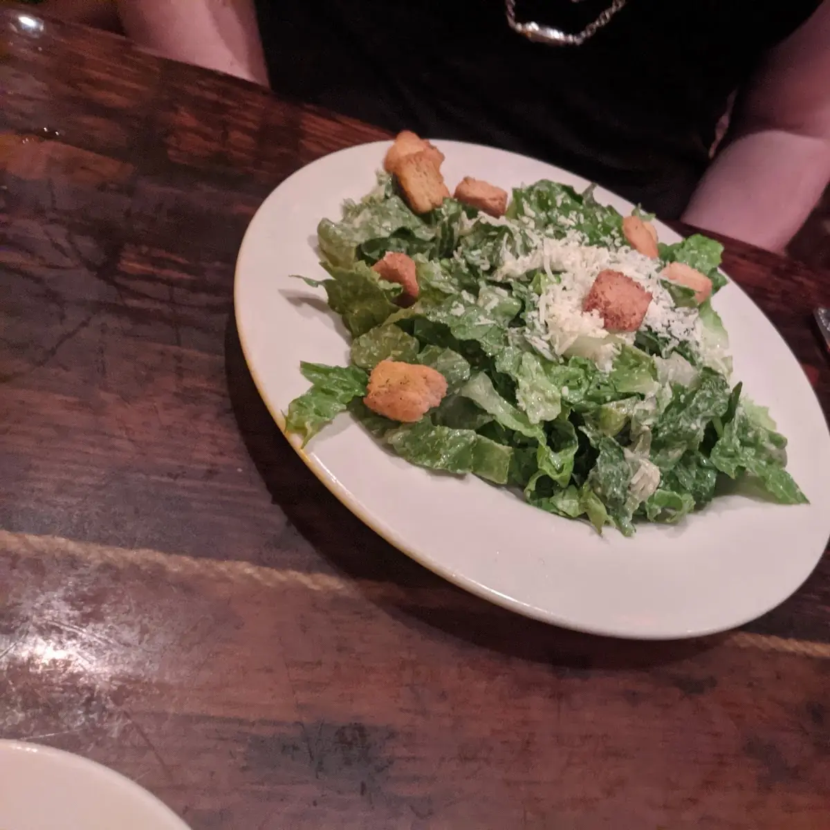 Caesar Salad and White Wine