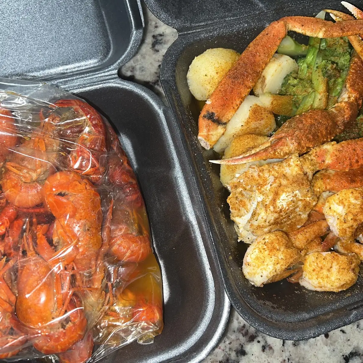 Snow Crab Legs & Crawfish