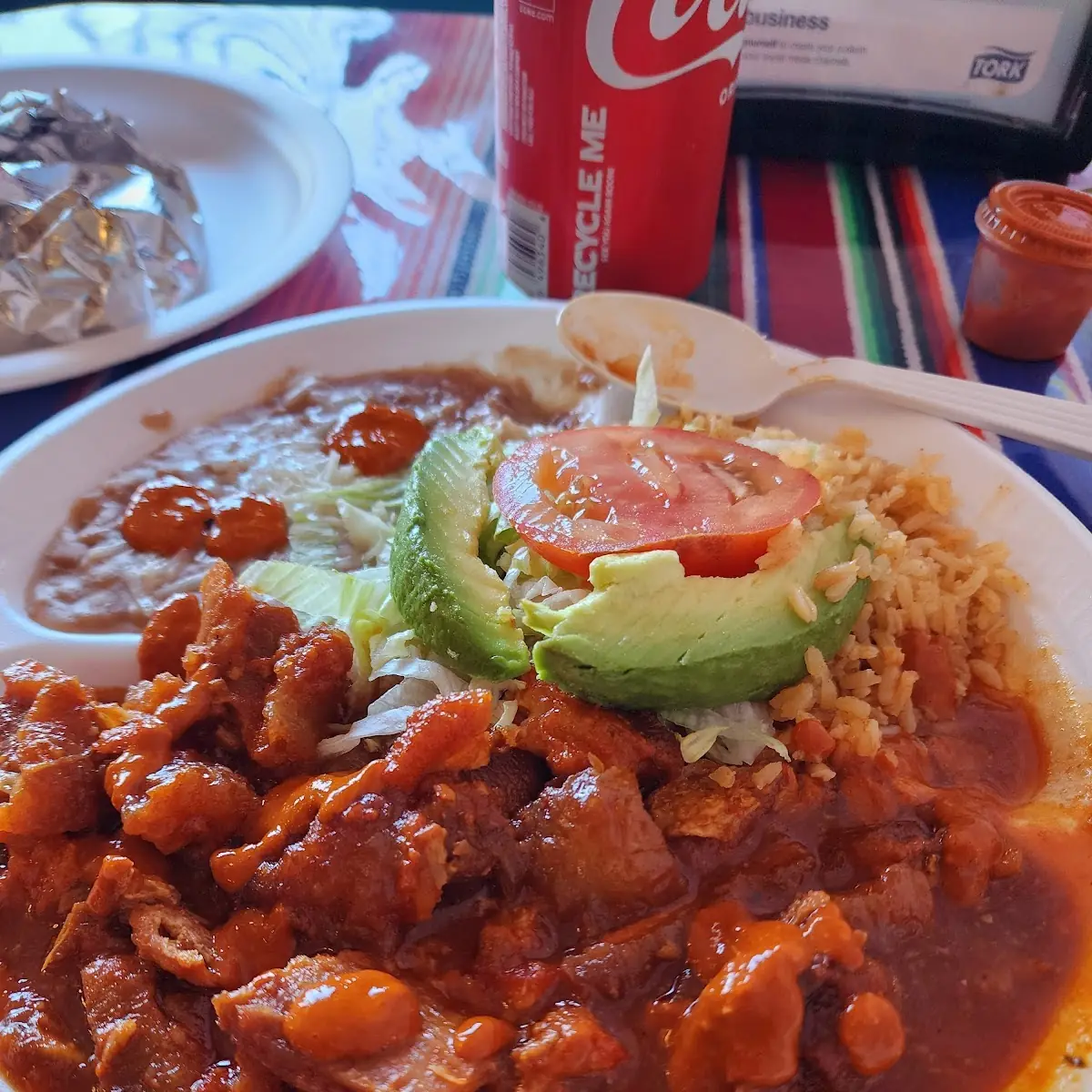 Chicharron Con Chile Colorado
