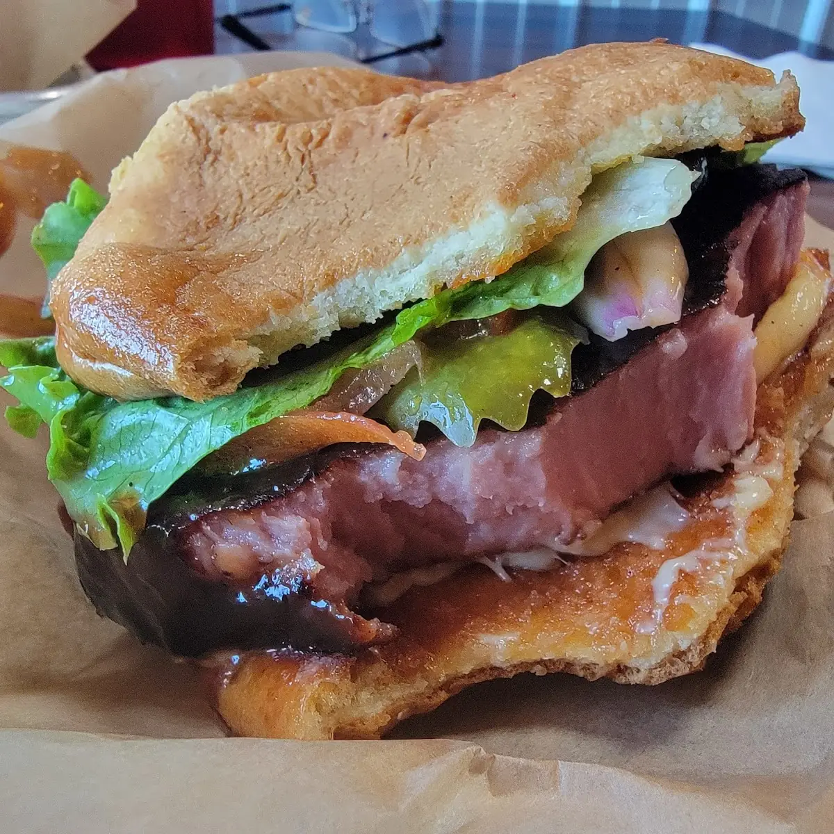 Fried Bologna Sandwich