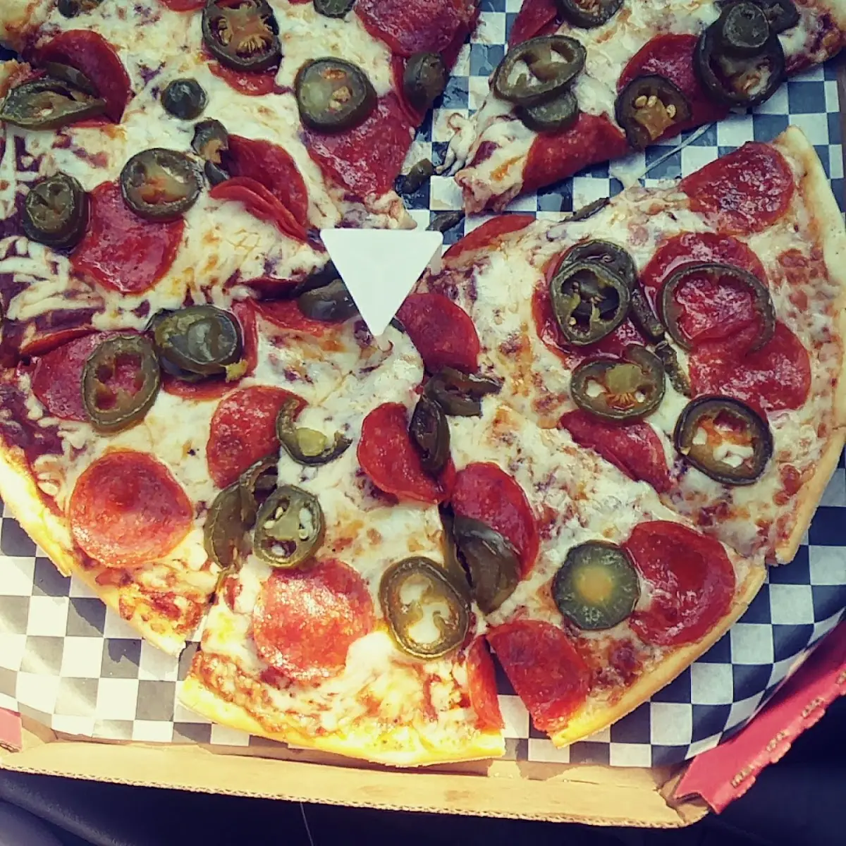 Large Thin Crust Kens Style Jalapeno Pepperoni
