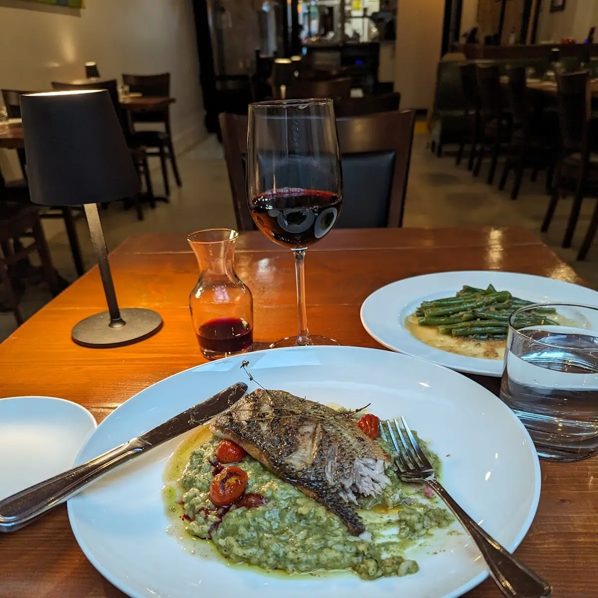 Striped Bass over Risotto