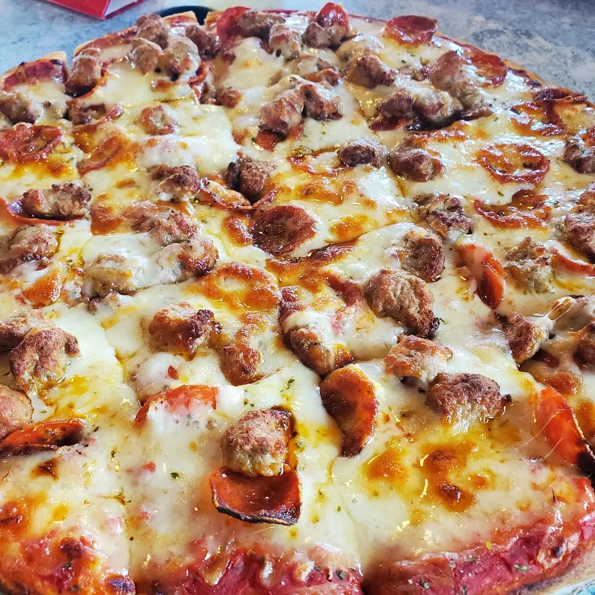 Pepperoni and Sausage Pizza