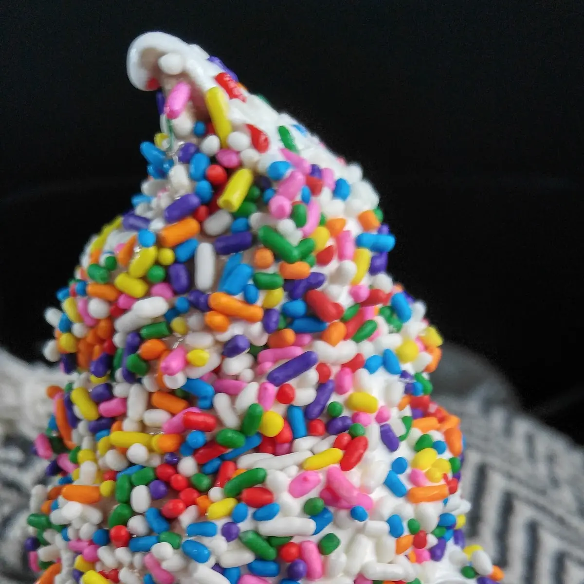 Vanilla Cone w Rainbow Sprinkles