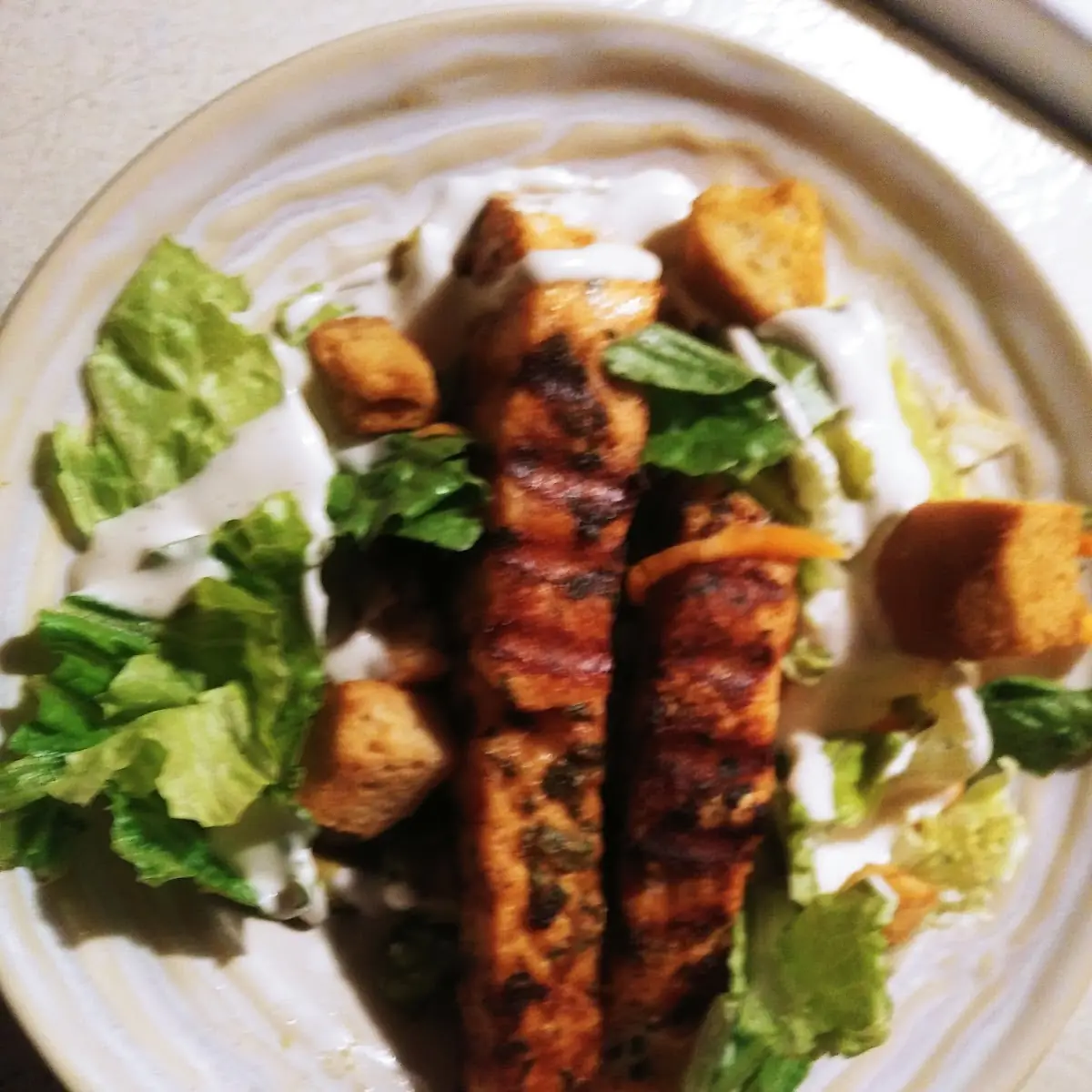 Grilled Salmon Caesar Salad