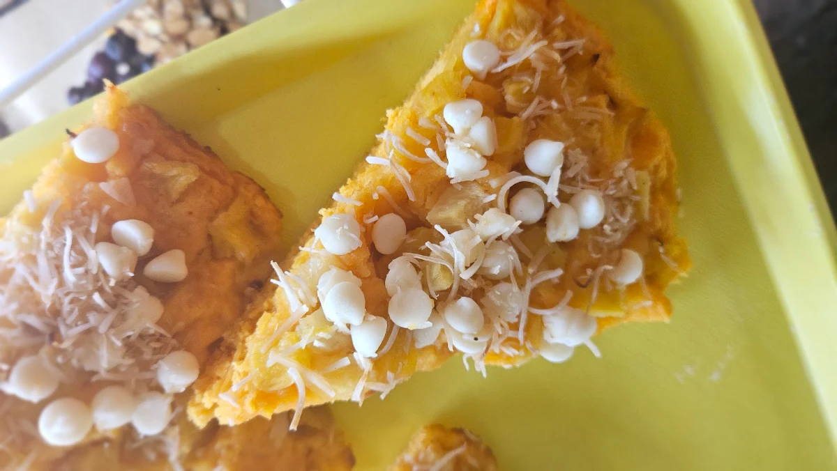 Mango White Chocolate and Coconut Scone