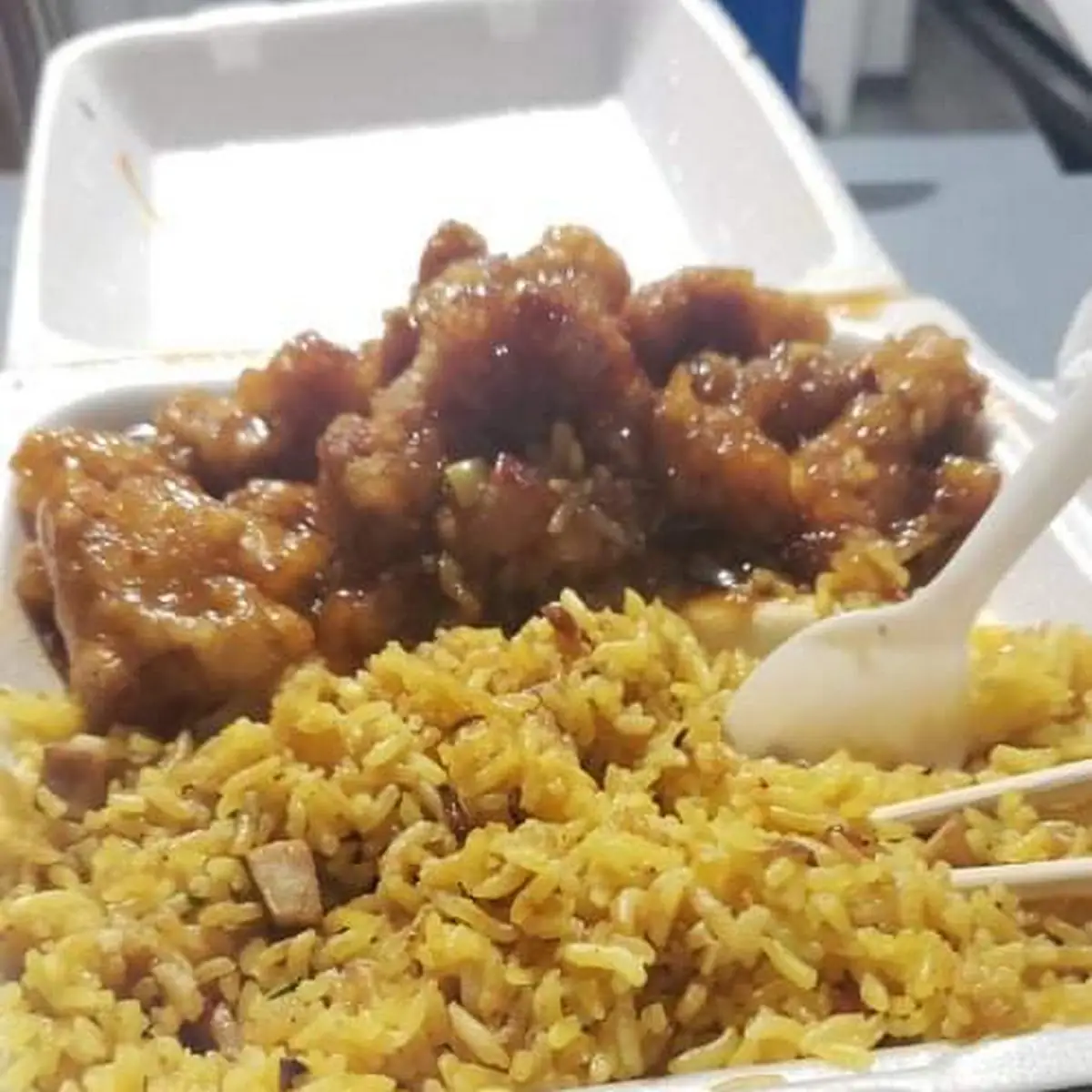 General TSO's Chicken with Fried Rice
