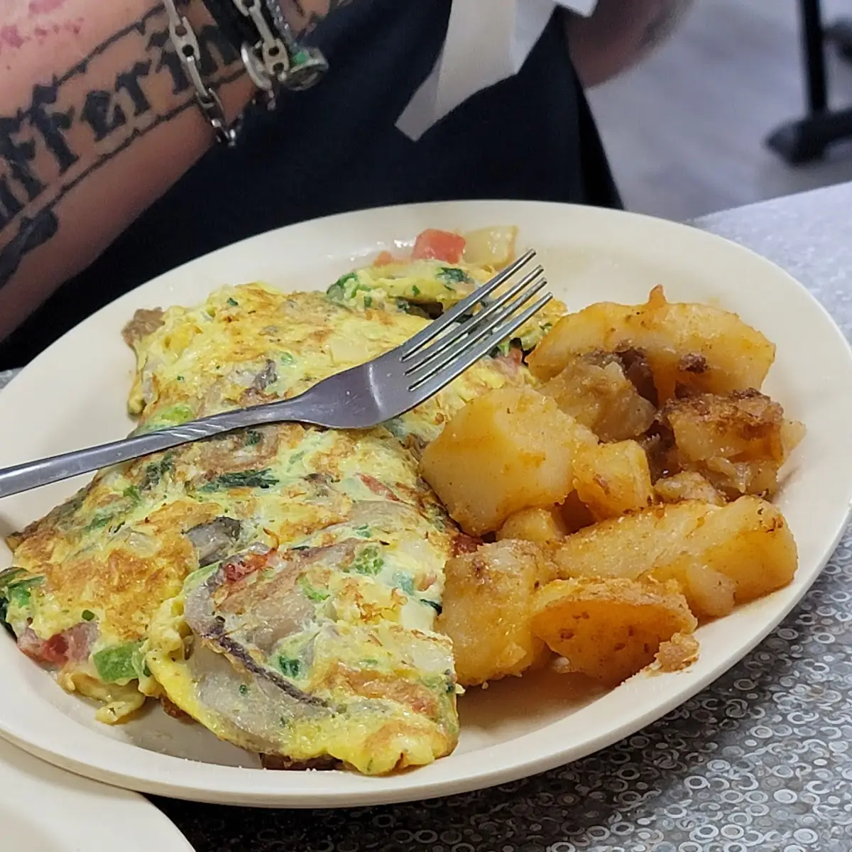 Veggie Omelette and Home Fries