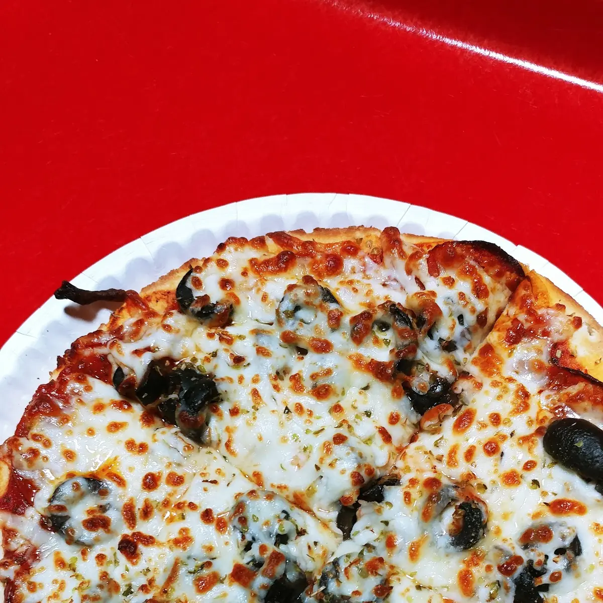 Pepperoni and Olive Pizza