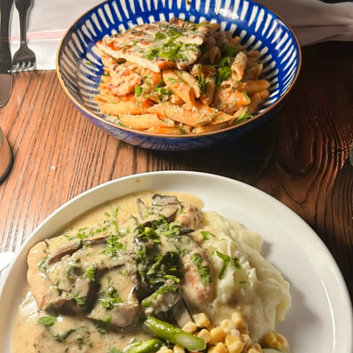 Penne Arrabiata Chicken Portabella