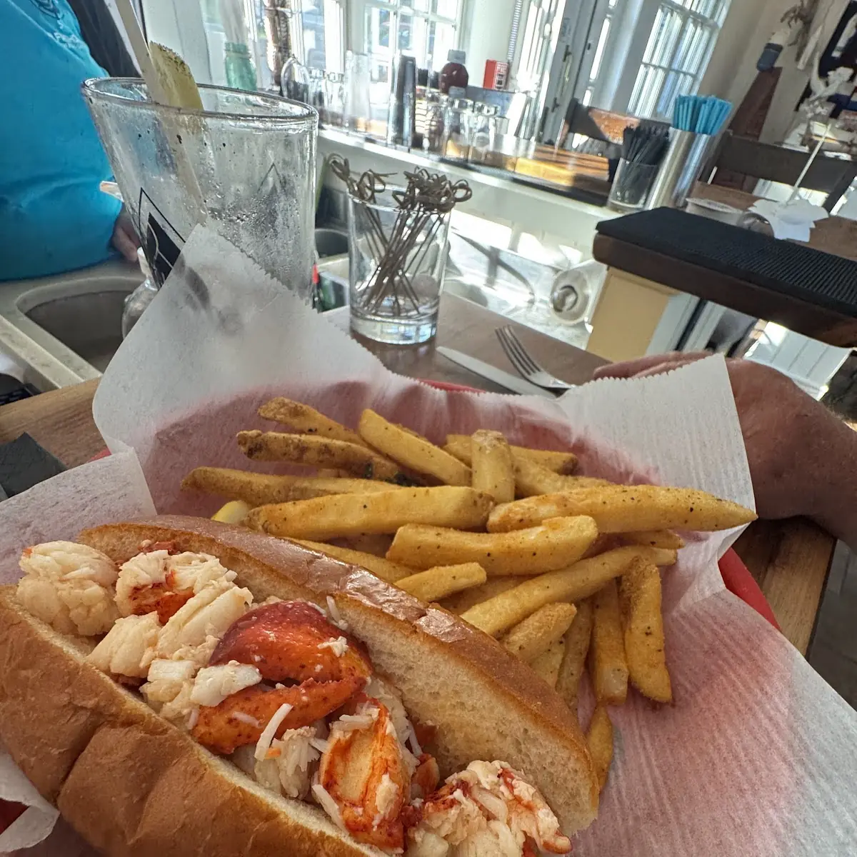 Lobster Roll with French Fries