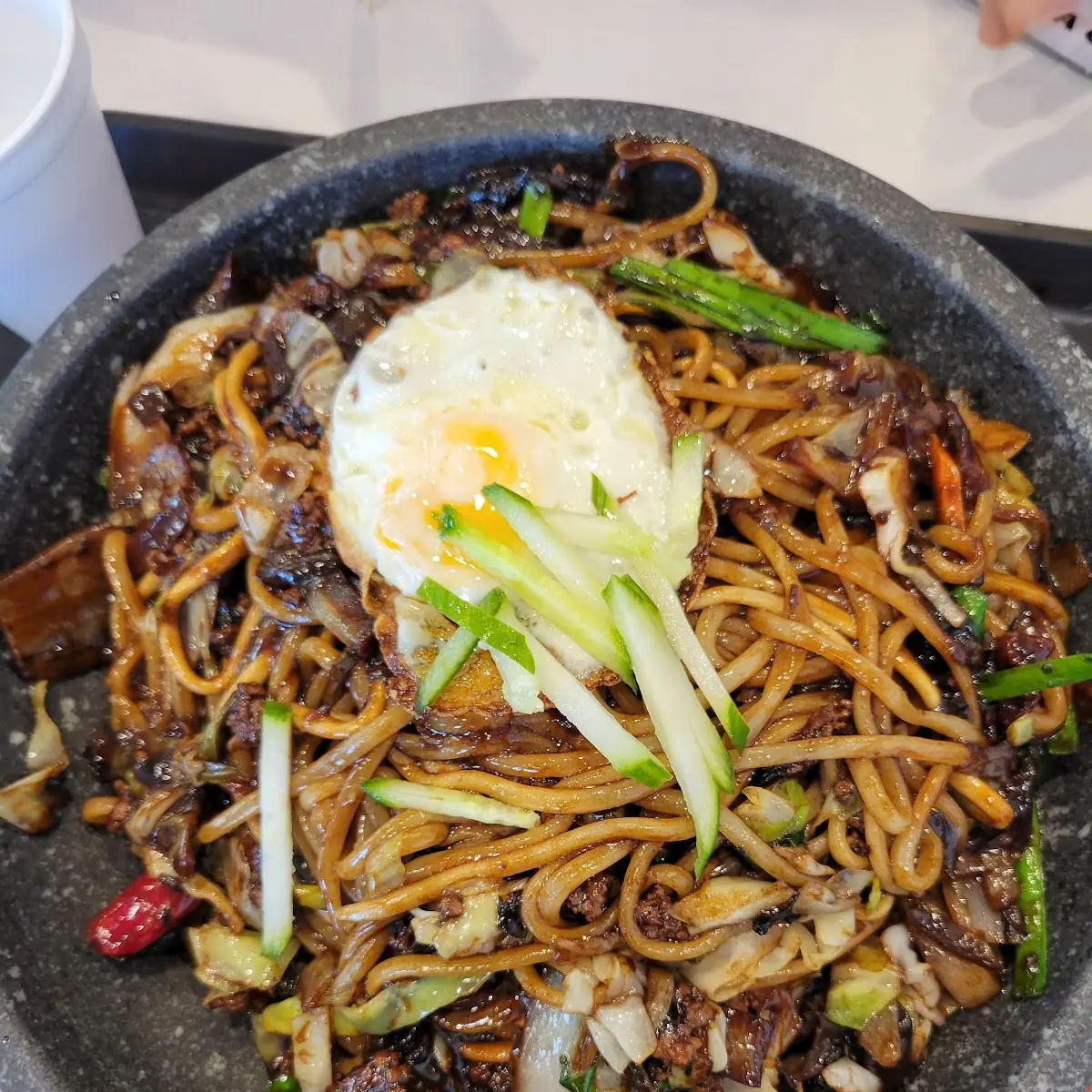 Black Bean Noodles with Egg