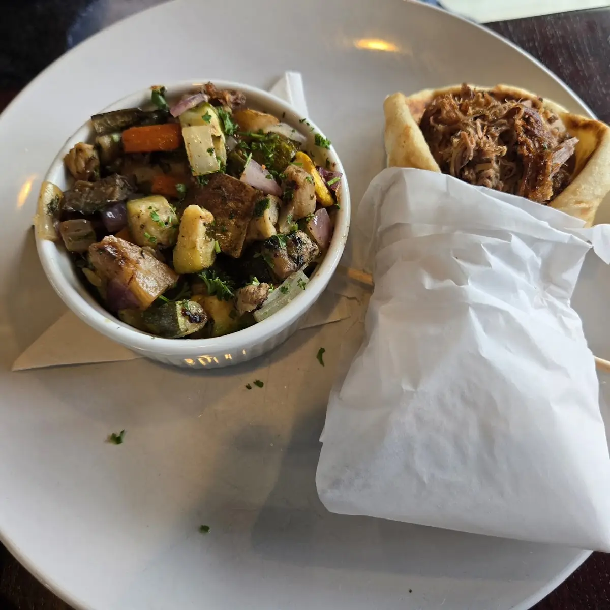 Pulled Lamb Gyro