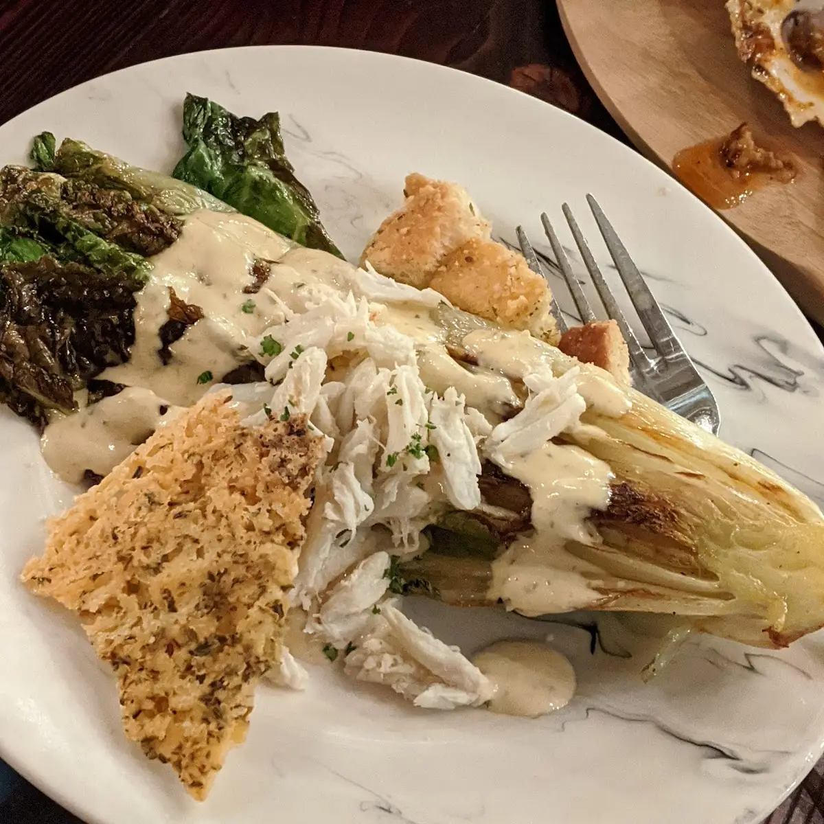 Pan Seared Cesar Salad