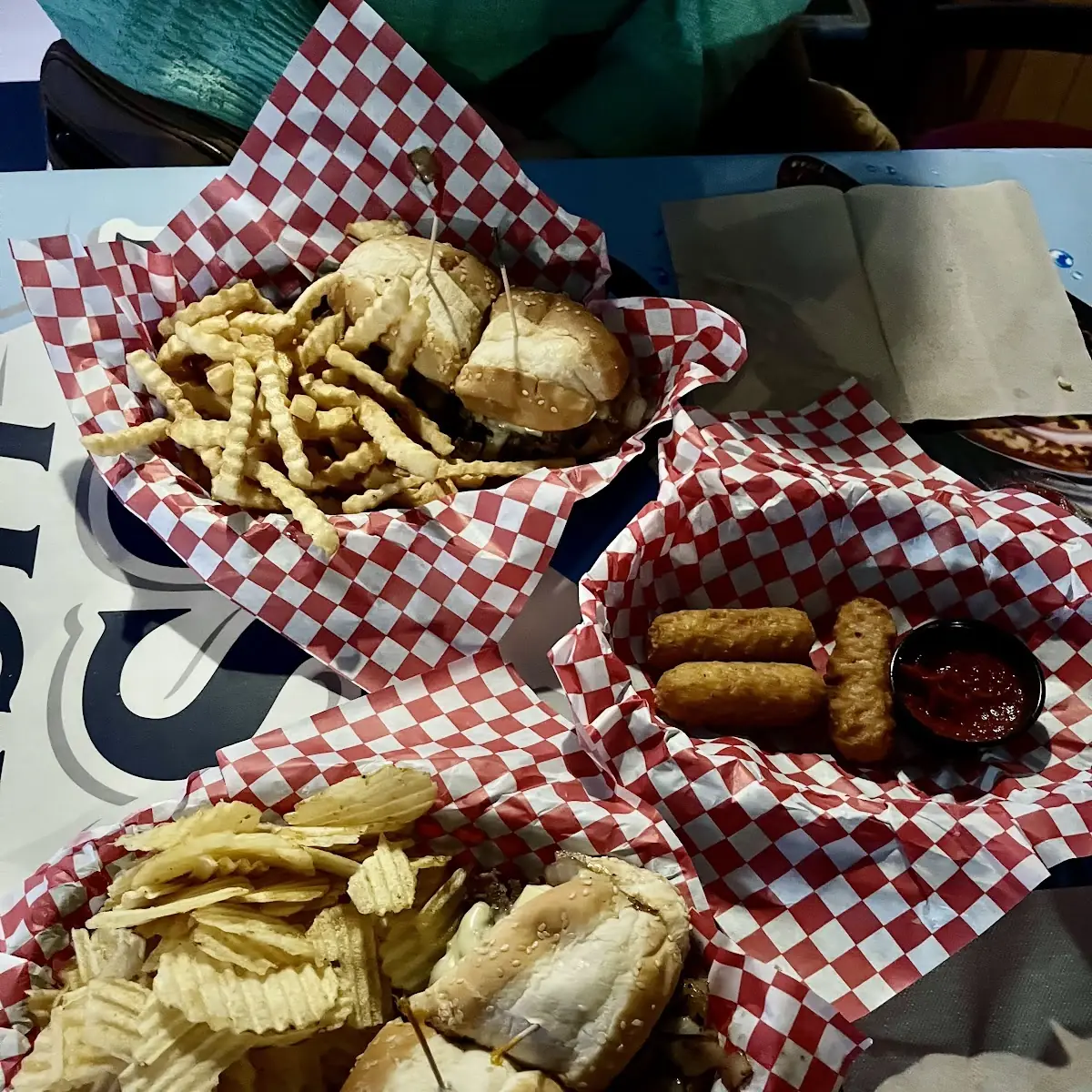 Philly Cheesesteak and Mozzarella Sticks