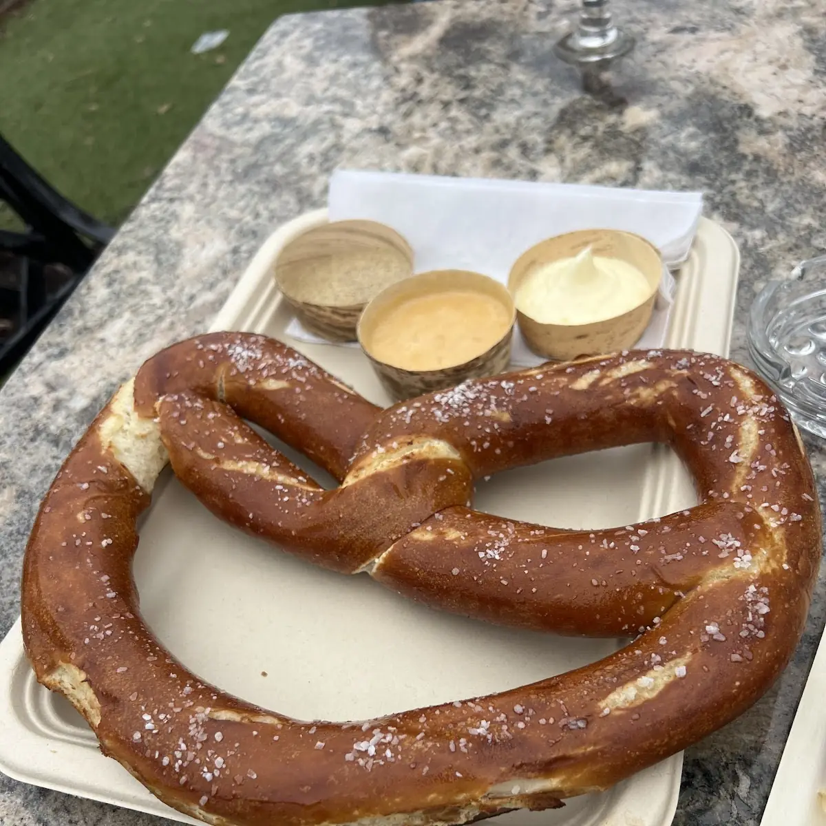 Soft Pretzel with Dipping Sauces