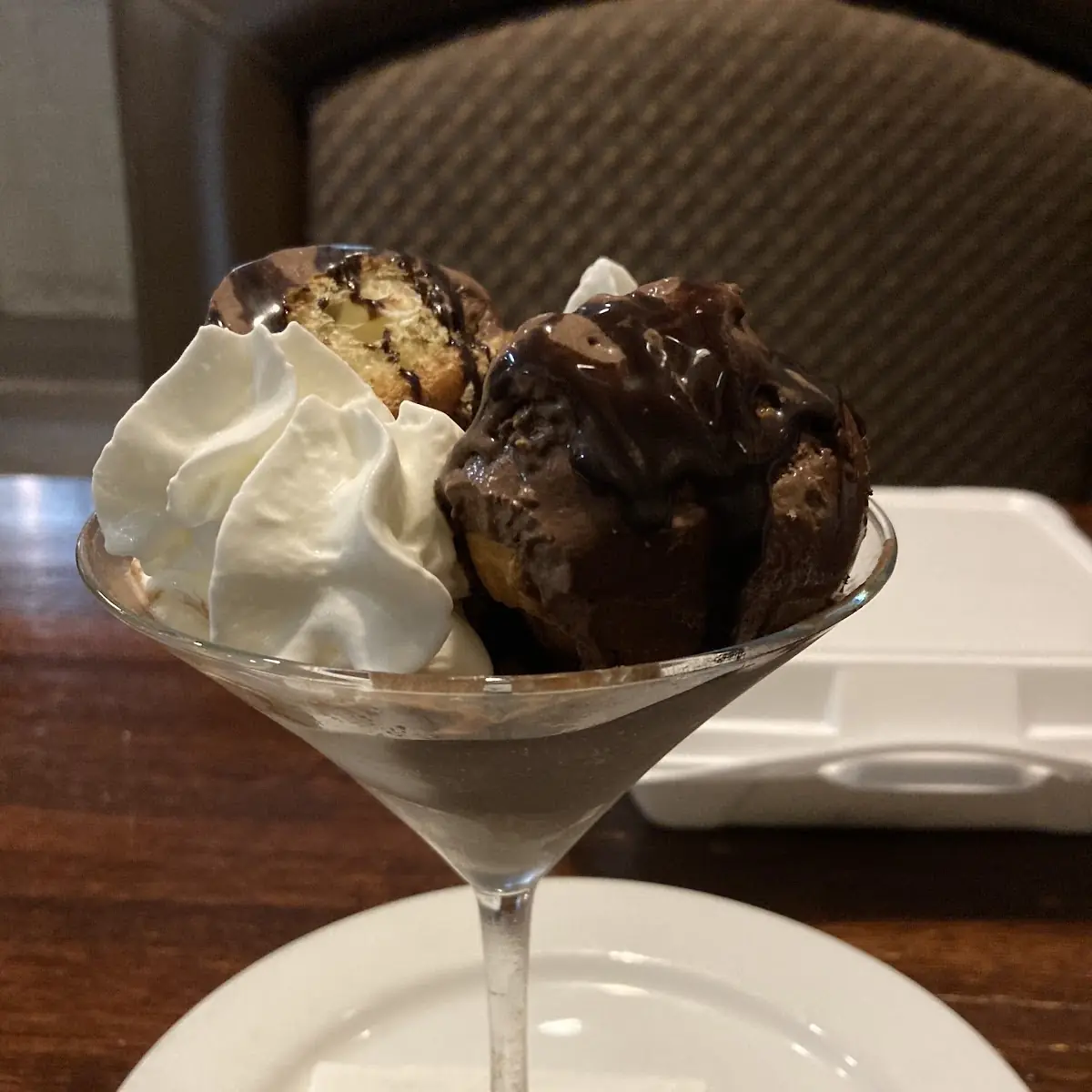 Dark Chocolate Profiteroles