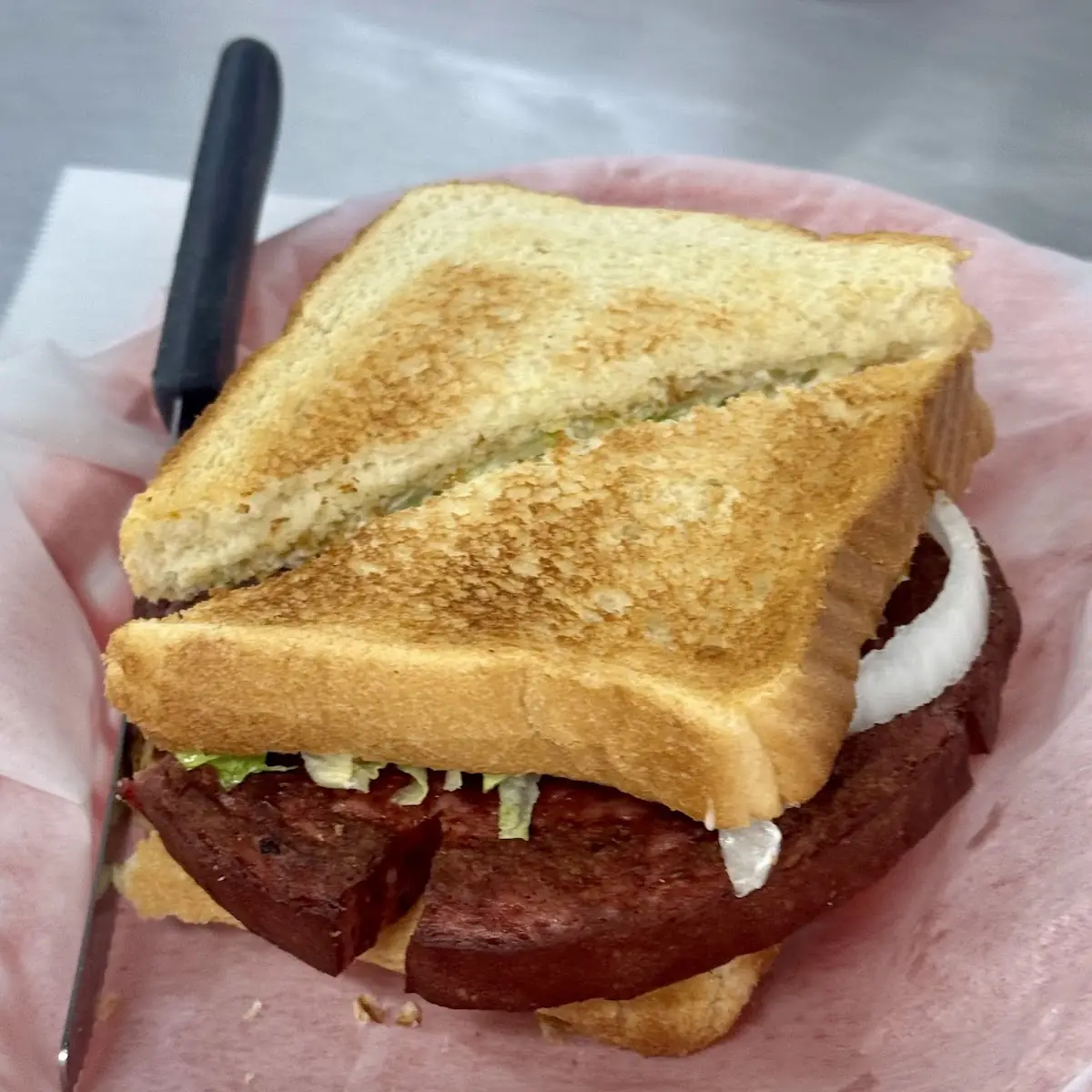Thick-Cut Bologna Sandwich