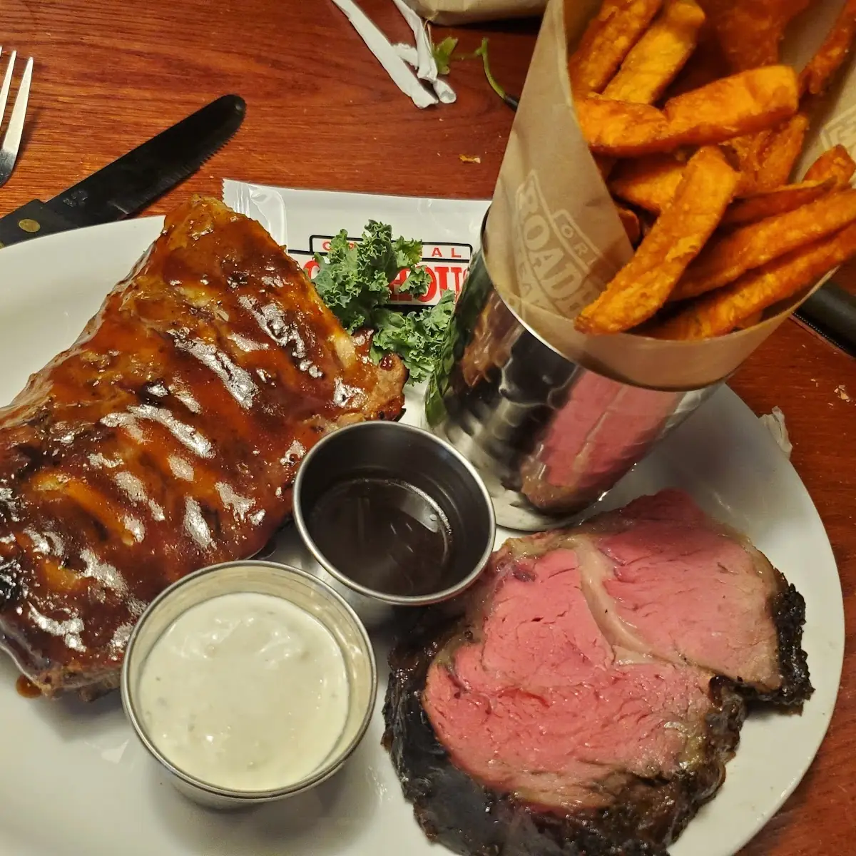 Prime Rib & Baby Back BBQ Ribs Combo