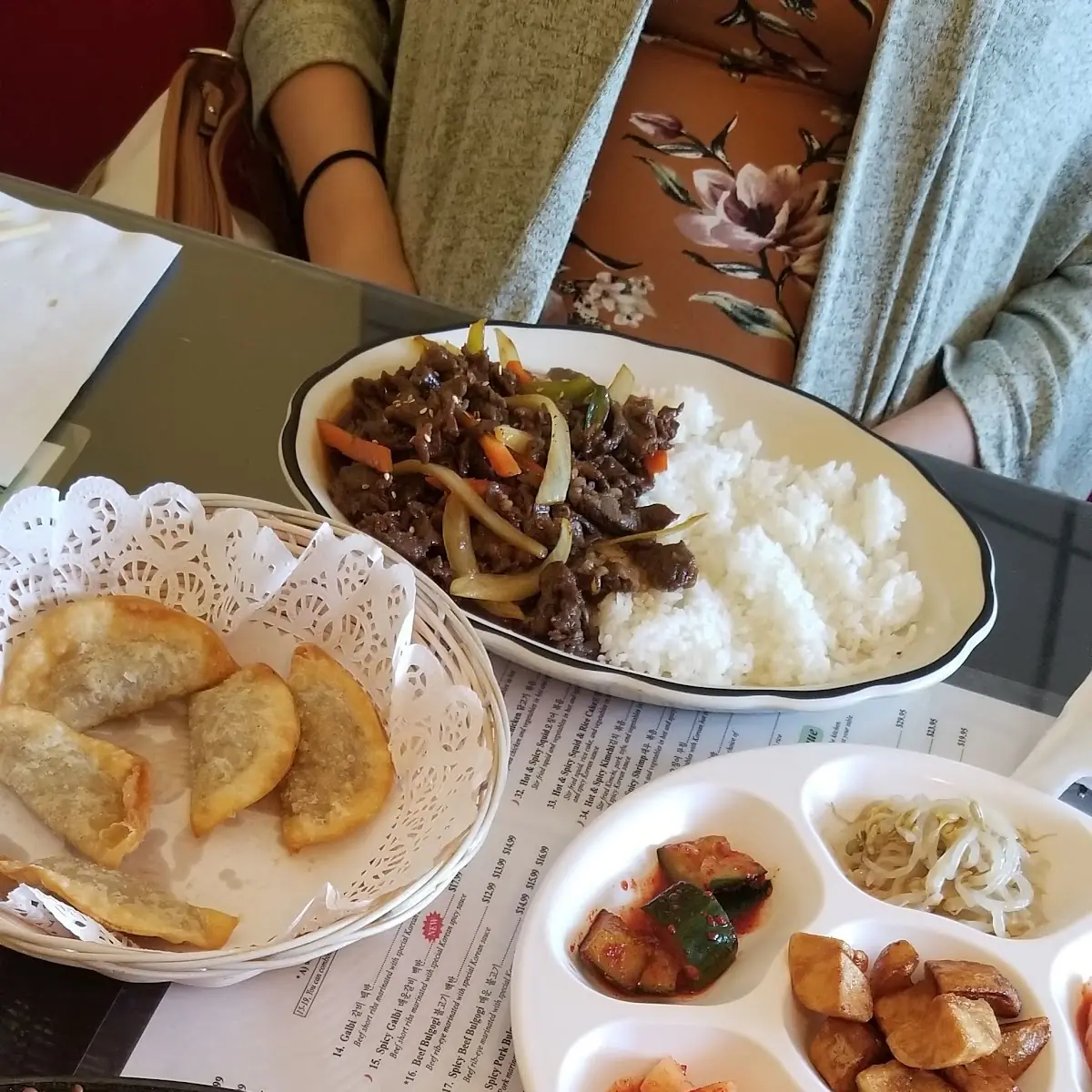 Beef Bulgogi Mandu and Side Pickled Vegetables