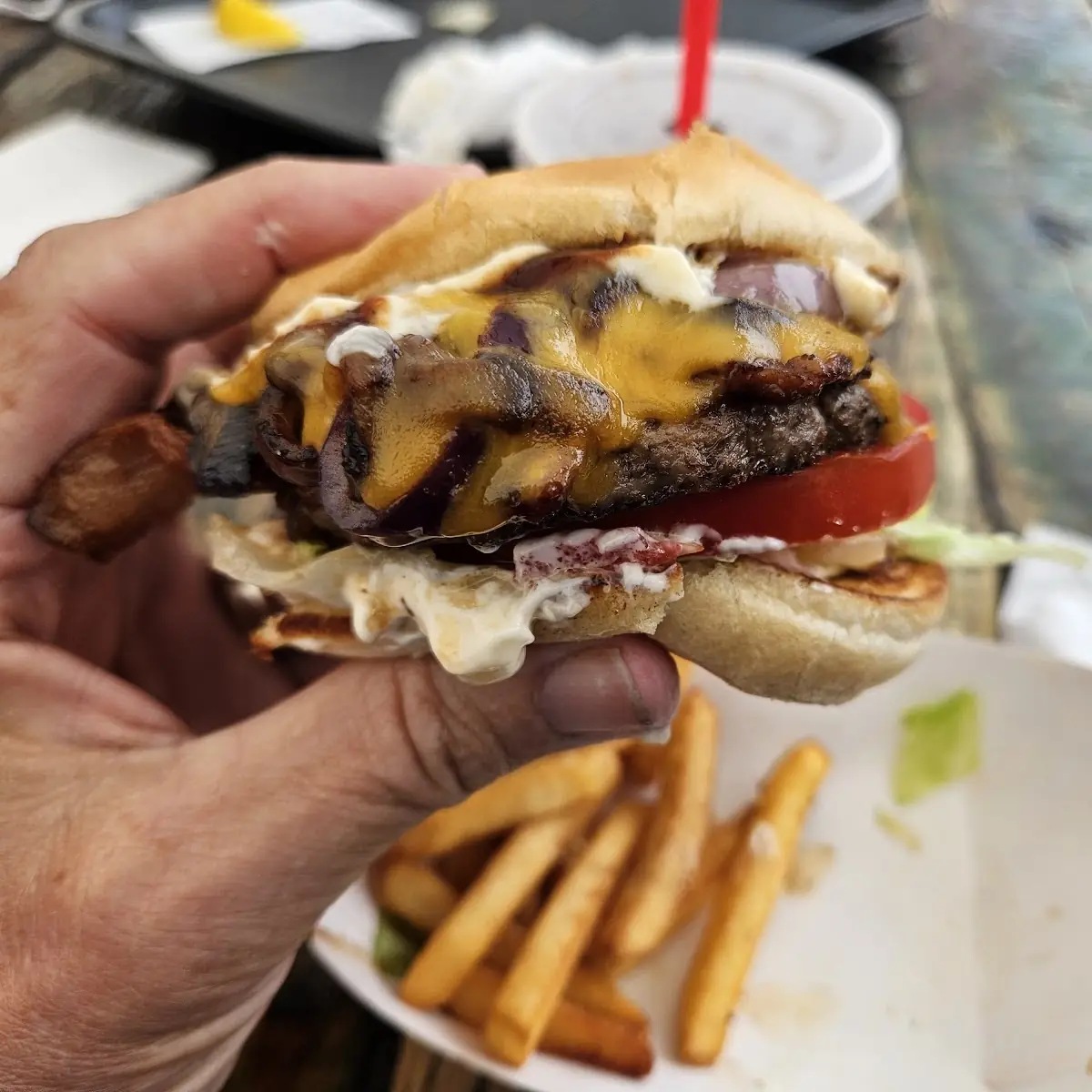 BBQ Bacon Cheeseburger & Fries
