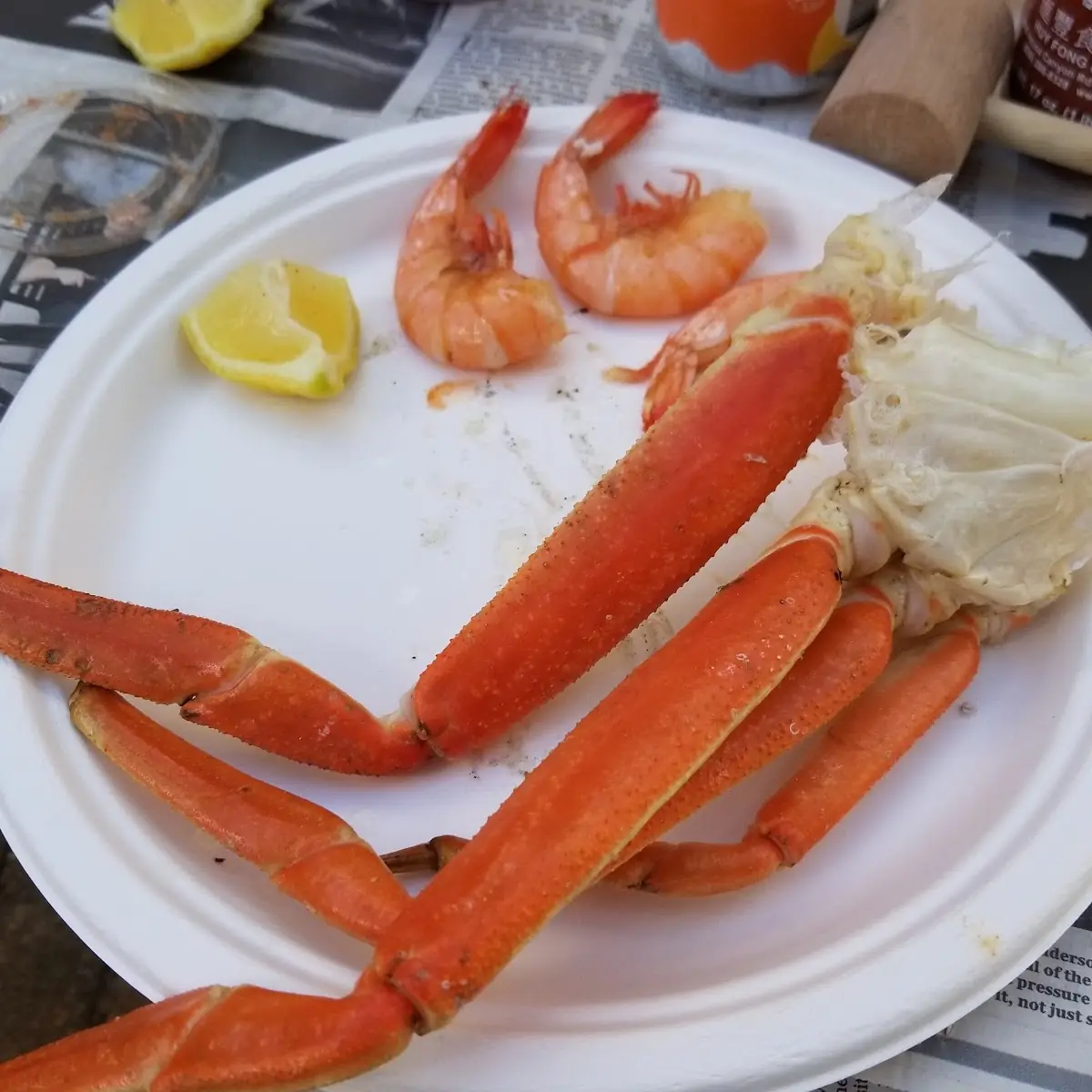 Snow Crab Legs and Shrimp