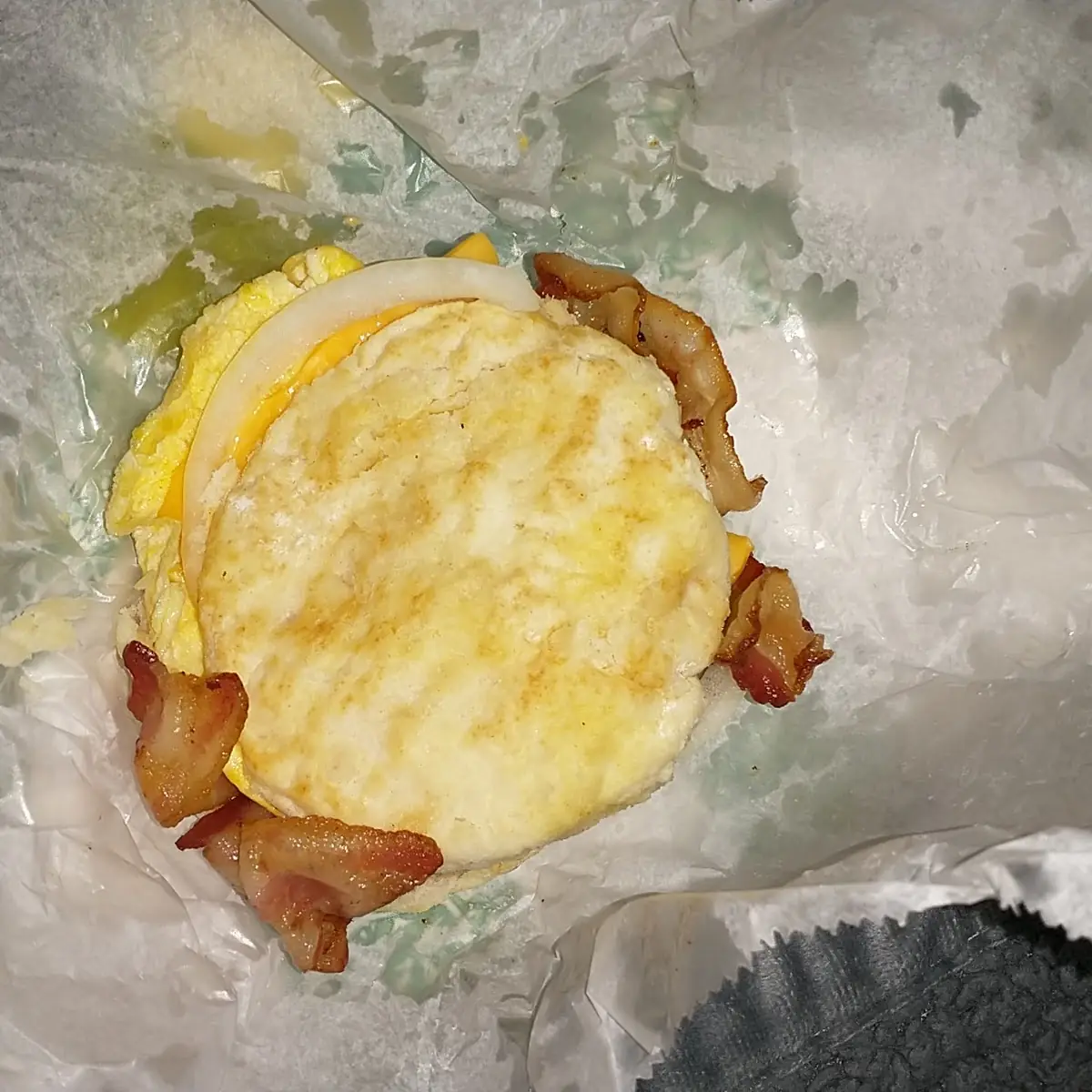 Bacon Egg Cheese Onions