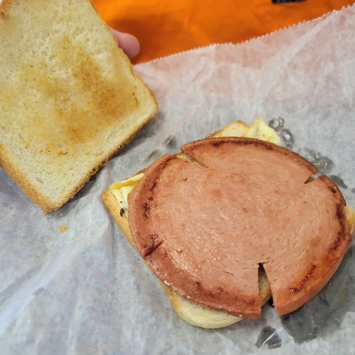 Fried Bologna Sandwich