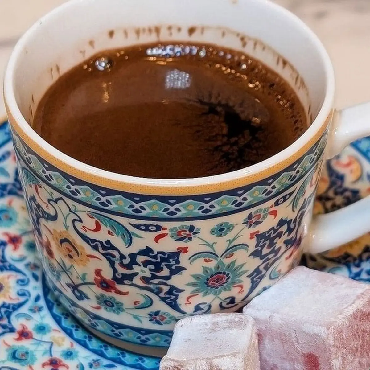 Turkish Coffee with Turkish Delight