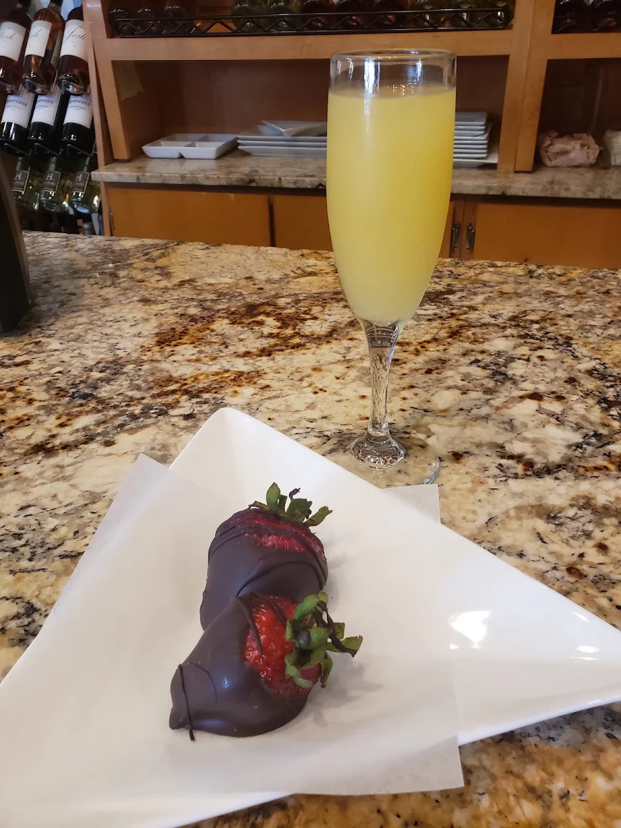 Mimosa and Chocolate Covered Strawberries