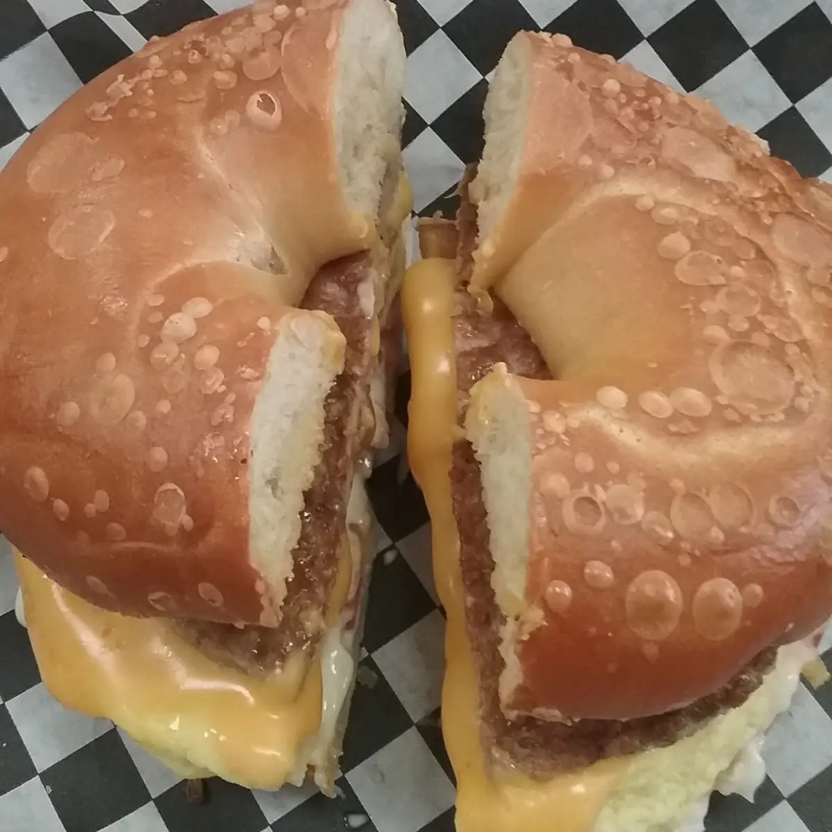 Sausag Egg and Cheese Bagel Sandwich