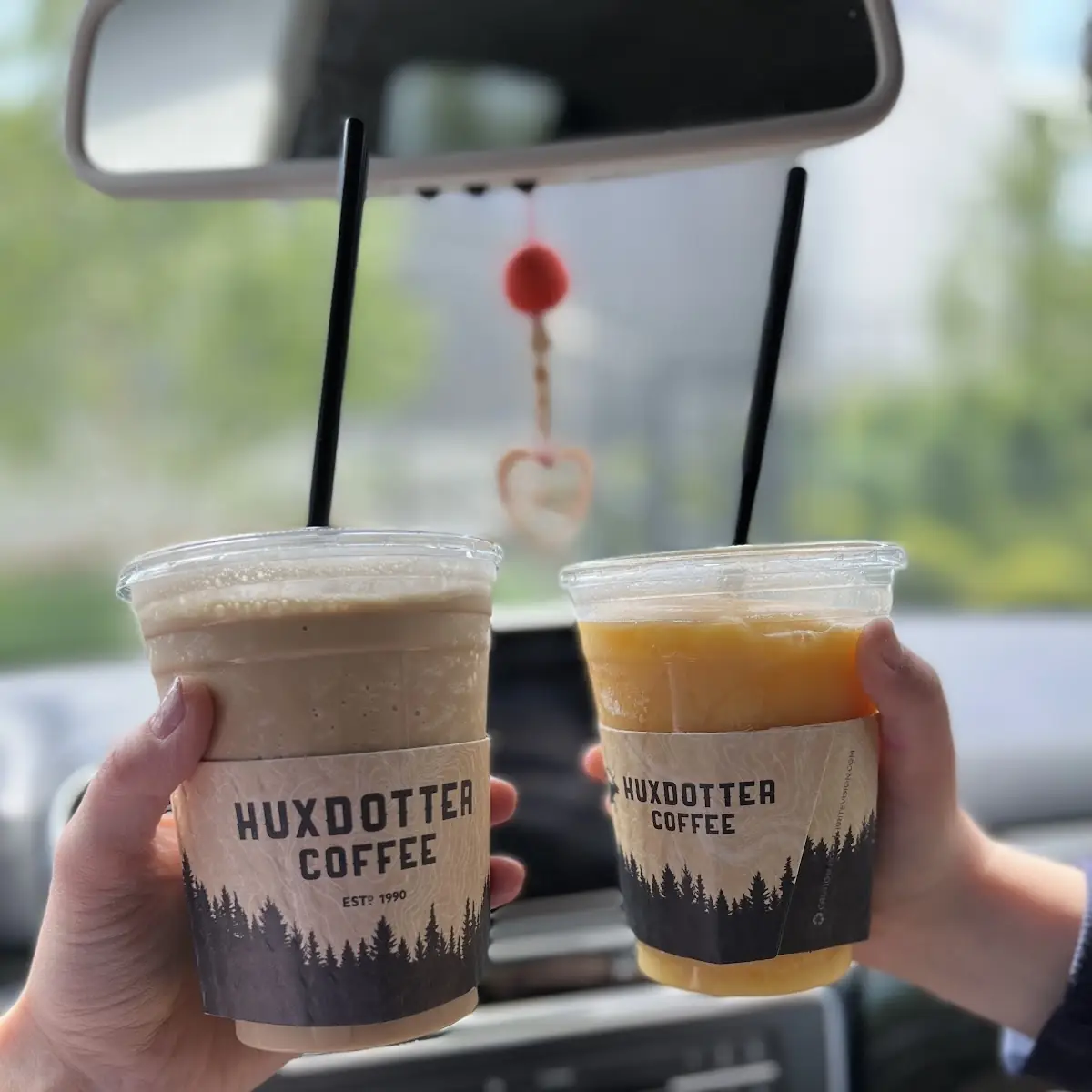White Chocolate Mocha and Peach Mango Smoothie