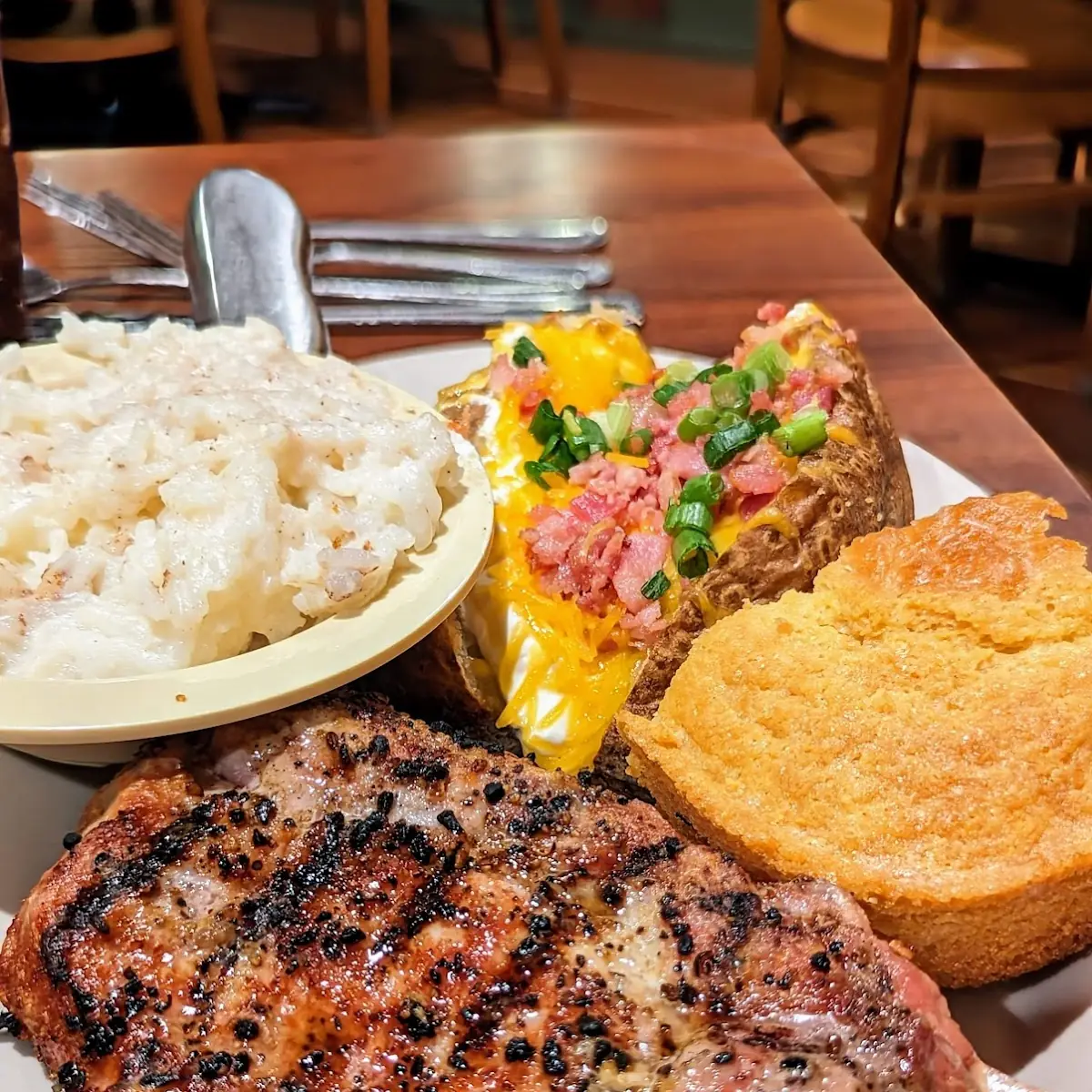 Grilled Pork Chop Dinner