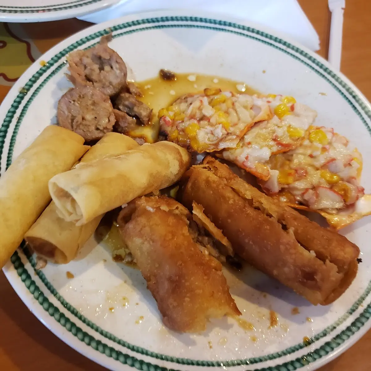 Egg and Spring Rolls