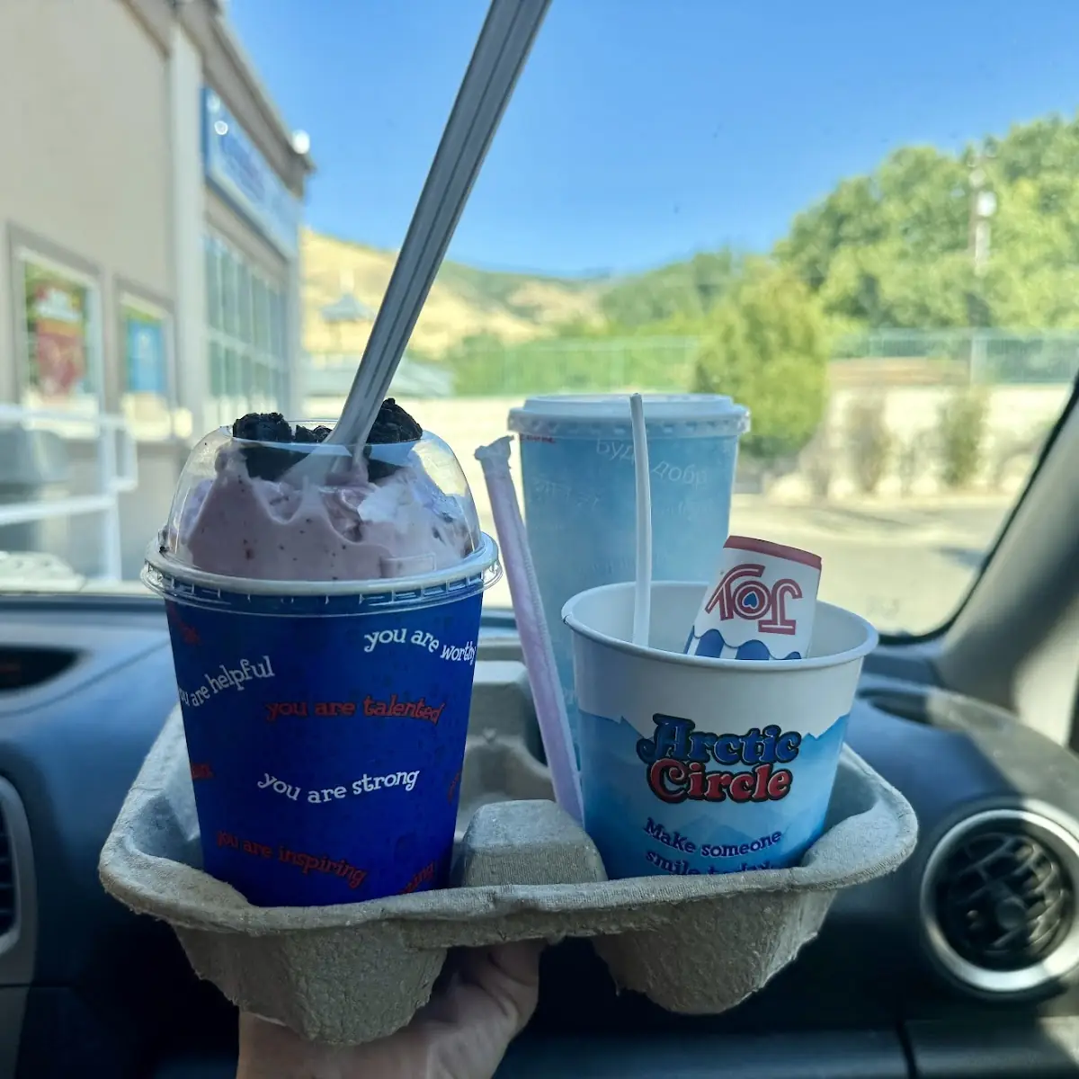 Raspberry and Brownie Bite Shake