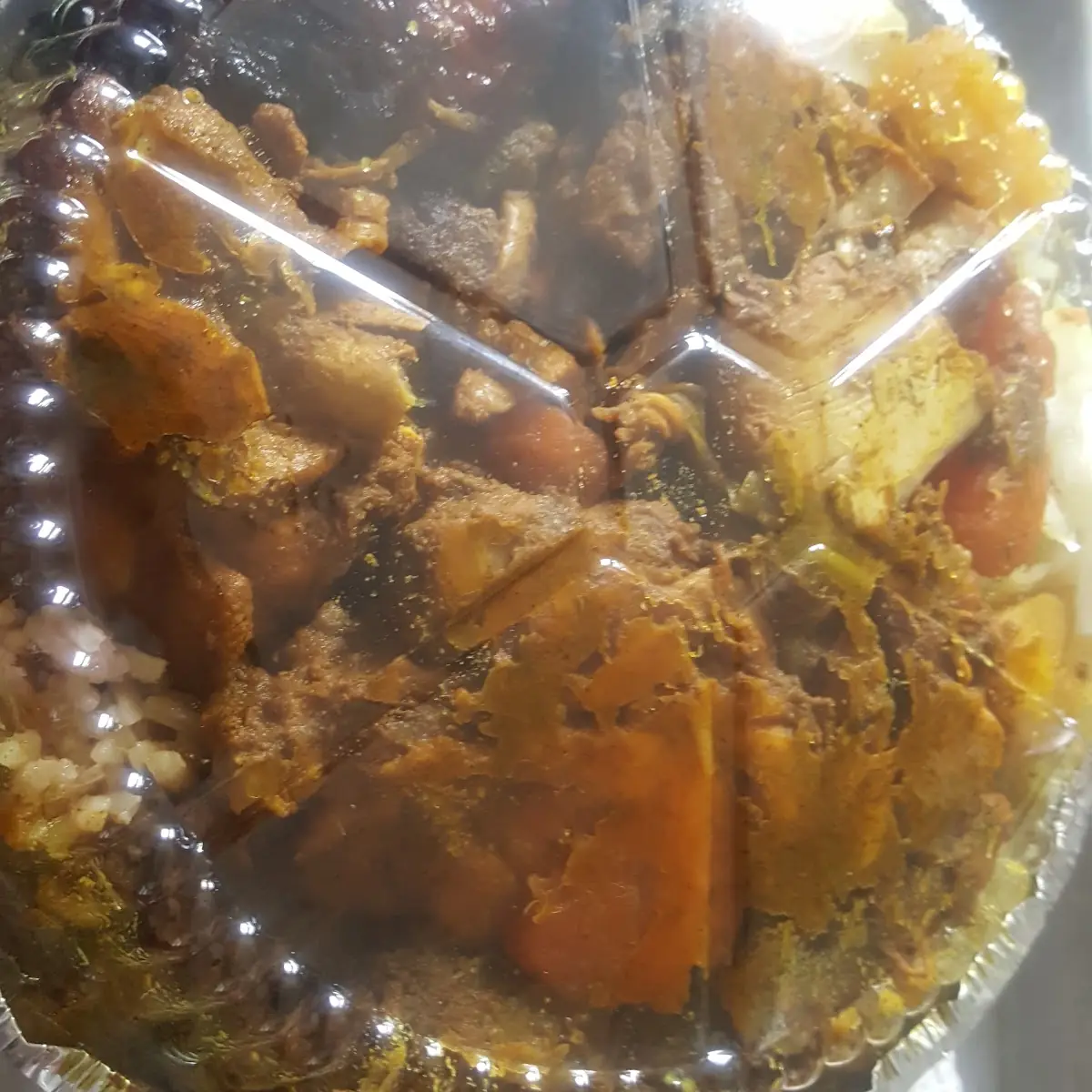 lrg Curry Chicken Platter Dark Meat